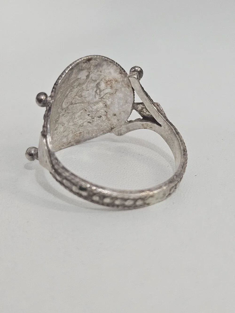 Vintage 1911 George V British Threepence Sterling Silver Coin Ring Size 9.75 US